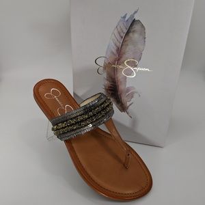 Jessica Simpson Women's Kina Thong Sandal Sun Tan